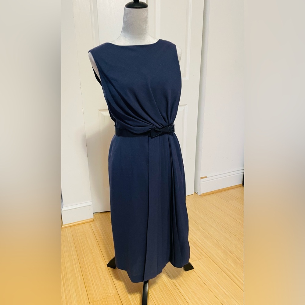 Vintage Alberta Ferretti pleated wool dress